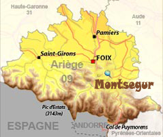 carte de l'Ariège